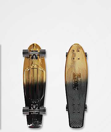 penny nickel black gold 27" cruiser complete skateboard
